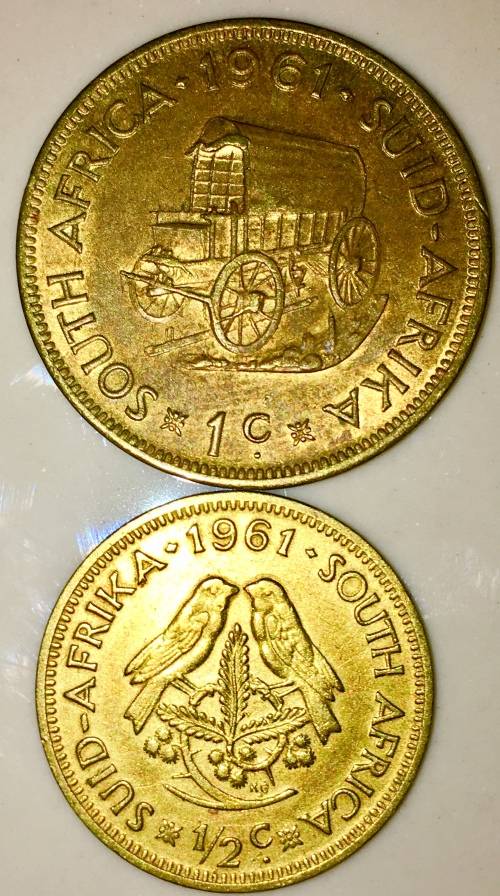 1961 1 CENT & 1/2 CENT