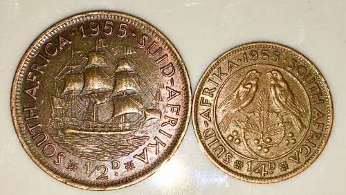 1955 1/2 PENNY & QUARTER PENNY