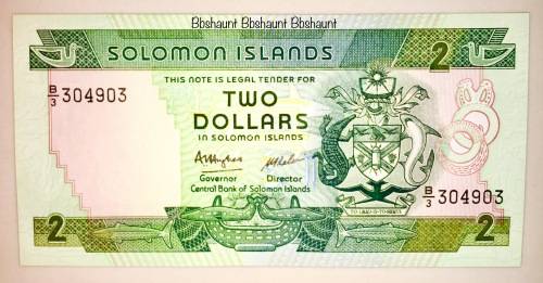 SOLOMON ISLANDS $2 1986 UNC