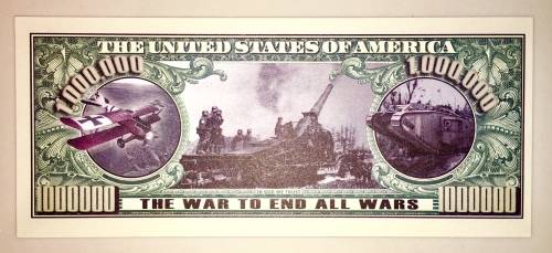 FANTASY NOTE  WORLD WAR 1  $1 MILL USA UNC  GEM