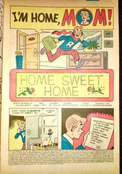 PEP NO 401 1985 (ARCHIE SERIES)VF