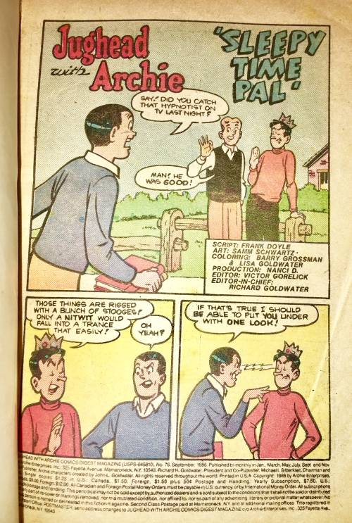 JUGHEAD & ARCHIE,,,,NO 76  1986 (ARCHIE DIGEST LIBRARY)G+