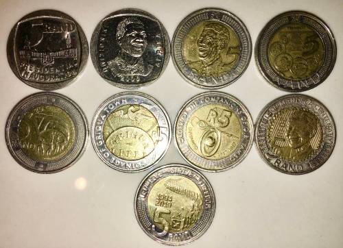 COMPLETE SET OF COMMEMORATIVE R5 COINS 1994 TO 2019 HIGH GRADE COINS