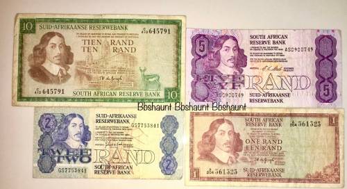 JAN VAN RIEBEECK  & VARIOUS GOVERNORS R10,  R5 , R2 & R1  [1 BID TAKES ALL)