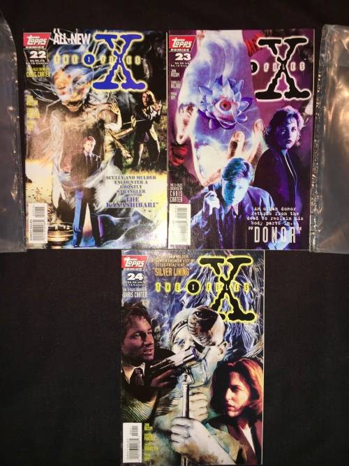 X FILES SET X3 NO 22, NO 23 & NO 24  1996 (TOPPS COMICS)NEAR MINT WITH PLASTIC SLEEVE
