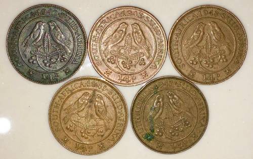 SET OF 1/4 PENNY'S 1942, 1943 , 1946 ,1947, 1948(BID PER COIN)
