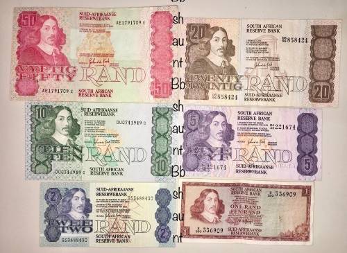 COMPLETE SET OF GPC DE KOCK & DECIMALS  R50 TO( R1 TW DE JONG 1975)-1980s HIGH GRA (1 BID TAKES ALL)