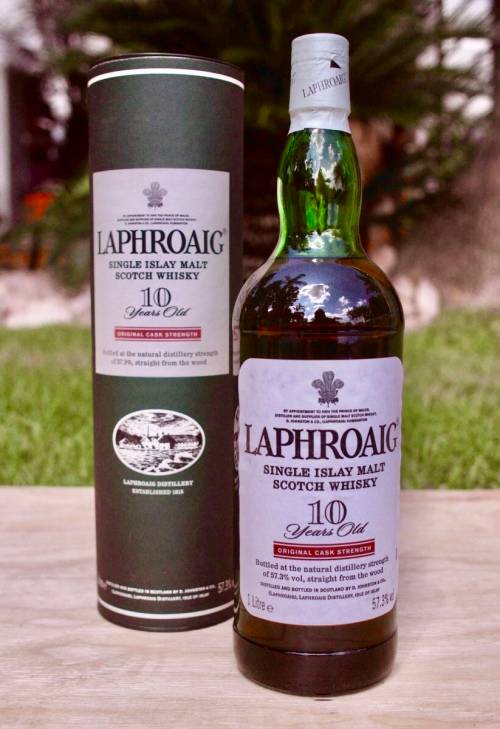 LAPHROAIG 10YR 1LT ORIGINAL CASK STRENGTH 57.3% SEALED & FULL HIGHLY COLLECTIBLE RARE