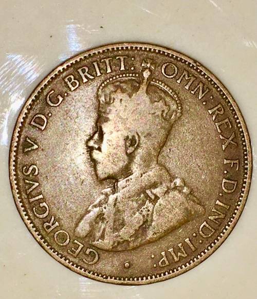 AUSTRALIA,,,1/2  PENNY 1914