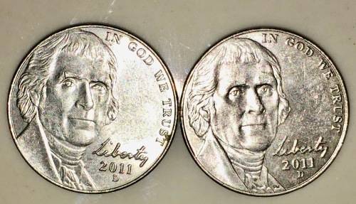 U.S.A 5 CENT ( NEW JEFFERSON NICKEL) 2011