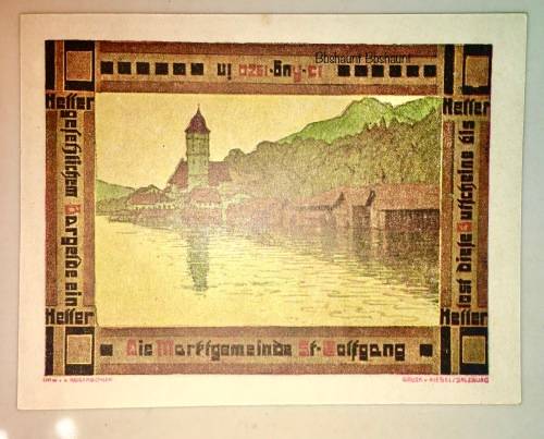 AUSTRIA  ,,,10 HELLER ST WOLFGANG 1920 UNC NOTGELD (EMERGENCY MONEY)