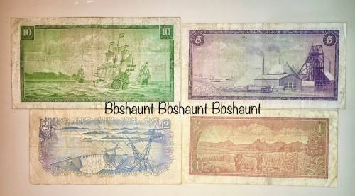 COMPLETE SET OF TW DE JONG & DECIMALS R10 TO R1 ,,, 1967 TO 1975( 1 BID TAKES ALL)