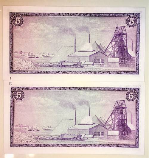 TW DE JONG X2 IN SEQUENCE F175-185361-362 UNC GEM 1967 FIRST ISSUE AFR/ENG ( 1 BID TAKES ALL)