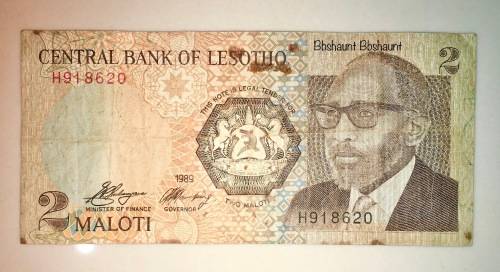 LESOTHO 2 MALOTI  1989