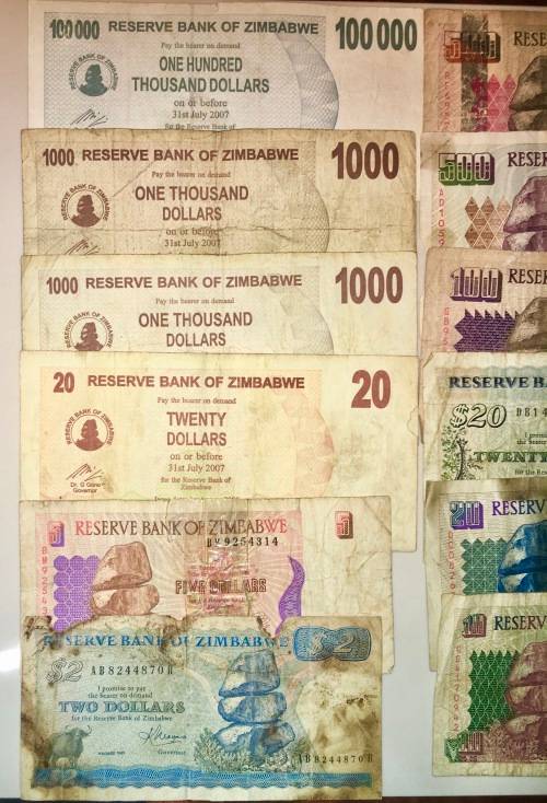 ZIMBABWE X12 VARIOUS NOTES 1983-2007
