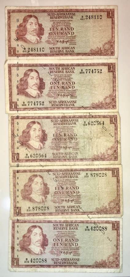 TW DE JONG R1 X 5 B SERIES 1975(1 BID TAKES ALL)