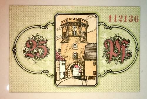 GERMANY,,, 25 PFENNIG WUNFIEDEL 1918 CRISP UNC NOTGELD (EMERGENCY MONEY)