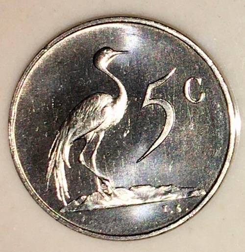 SOUTH AFRICA  5 CENT UNC 1974