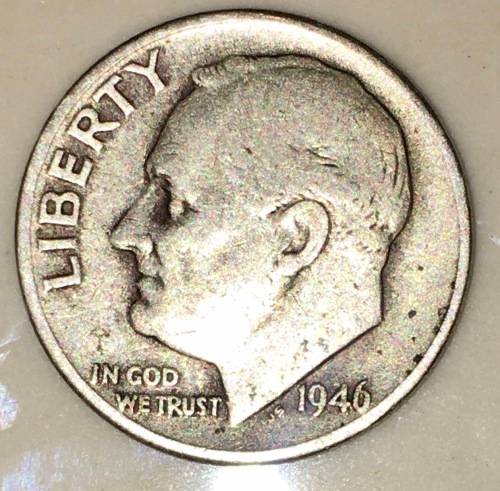 U.S.A,,,,,1 DIME 1946 SILVER .900