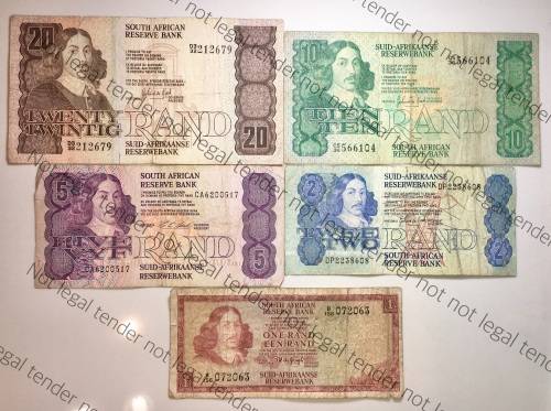 SET OF VARIOUS GOVERNORS & DECIMALS R20 TO R1  ( 1 BID TAKES ALL)