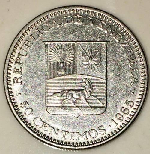 VENEZUELA 50 CENTIMOS 1965