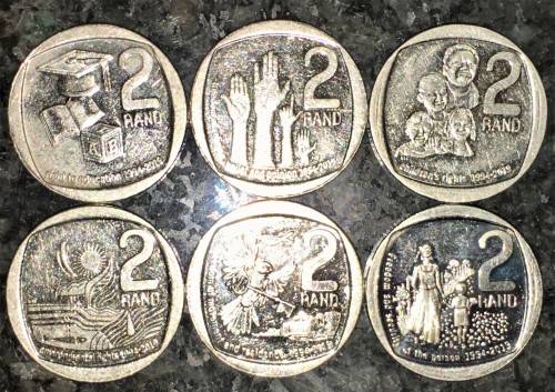 S A COMMEMORATIVE 25 YRS OF CONSTITUTIONAL DEMOCRACY R2 COINS 2019/20(1 BID TAKES ALL)