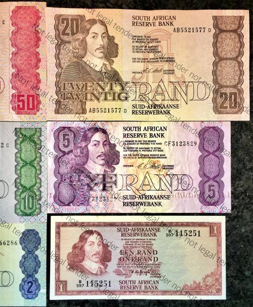COMPLETE SET OF CL STALS & DECIMALS  R50 TO R2 AA --1990 [R1 T.W DE JONGH 1975]1 BID TAKES ALL]