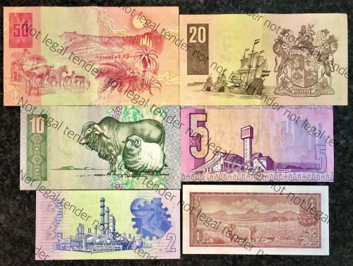 COMPLETE SET OF CL STALS & DECIMALS  R50 TO R2 AA --1990 [R1 T.W DE JONGH 1975]1 BID TAKES ALL]