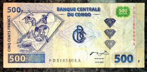 CONGO 500 FRANC 2002