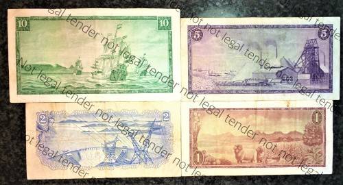 COMPLETE SET OF TW DE JONGH & DECIMALS R10 TO R1 ,,, 1967-1975( 1 BID TAKES ALL)