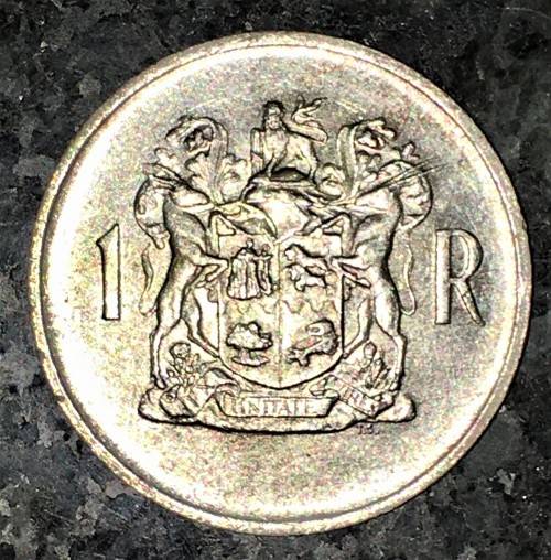 R S A  SILVER R1--1969  AFRIKAANS -- 80% SILVER