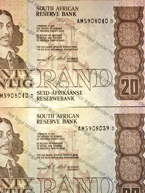 CL STALS R20 IN SEQUENCE AM5908040-039 UNC E/A 1ST ISSUE 1990 (ONE BID TAKES ALL)