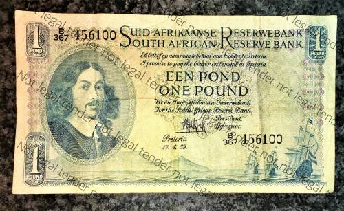 MH DE KOCK 1 POUND 1959 A/E 3RD ISSUE