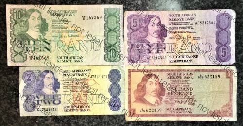 SET OF VARIOUS GOVERNORS & DECIMALS R10 TO R1 ( 1 BID TAKES ALL)