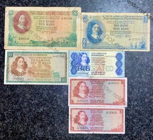 SET OF VARIOUS GOVERNORS & DECIMALS R10 TO R1  ( 1 BID TAKES ALL)