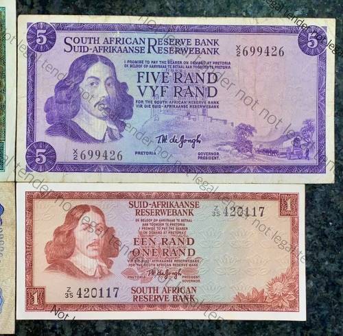 COMPLETE SET REPLACEMENT NOTES TW DE JONGH R10 -W11, R5 -X2, R2 -Y2 & R1 -Z35 -- 1967-1975