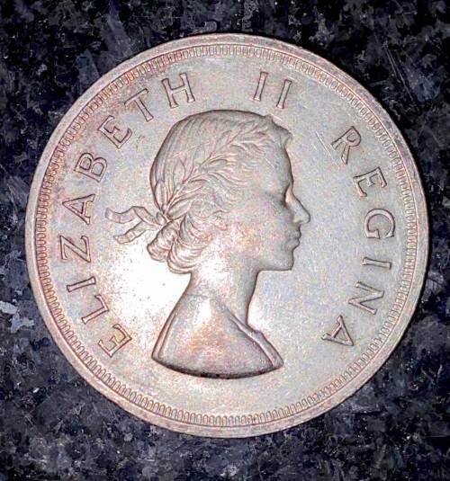 S A UNION SILVER 5 SHILLINGS 1956 SILVER CROWN  VERY GOOD CONDITION