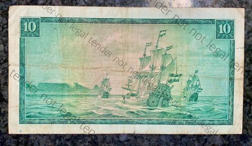 REPLACEMENT NOTE TW DE JONGH R10 -- W6 -- SPRINGBUCK WTM 1ST ISSUE 1967