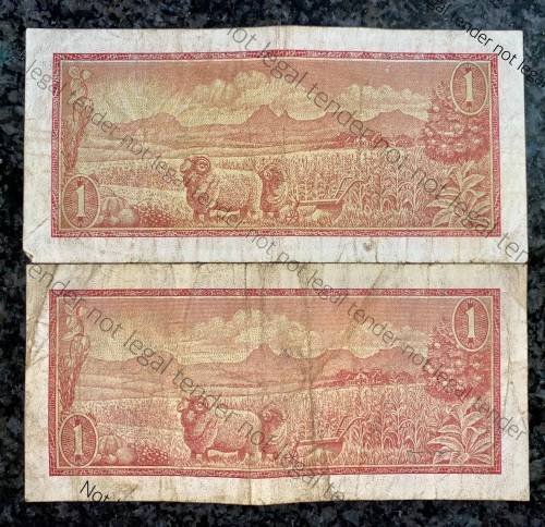 REPLACEMENT NOTE TW DE JONGH R1 -- Z34 & Z25 -- SPRINGBUCK WTM 2ND & 3RD ISSUE 1973/75(1 BID TAKE AL