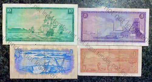 COMPLETE SET OF TW DE JONGH & DECIMALS R10 TO R1 ,,, 1967-1975( 1 BID TAKES ALL)