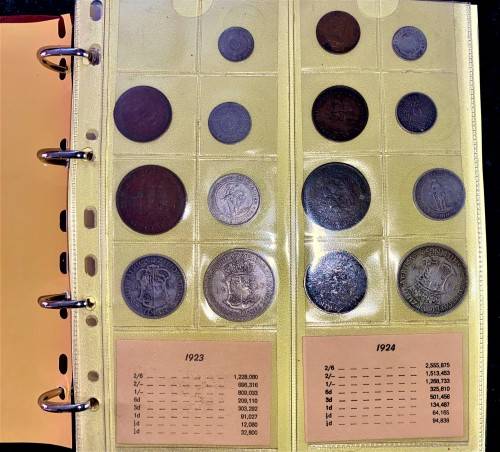 S A UNION COLLECTION 1923-1946 IN ORIGANAL BICKELS ALBUM NEAR COMPLETE ONLY 18 COINS MISSING