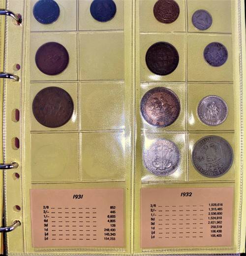 S A UNION COLLECTION 1923-1946 IN ORIGANAL BICKELS ALBUM NEAR COMPLETE ONLY 18 COINS MISSING