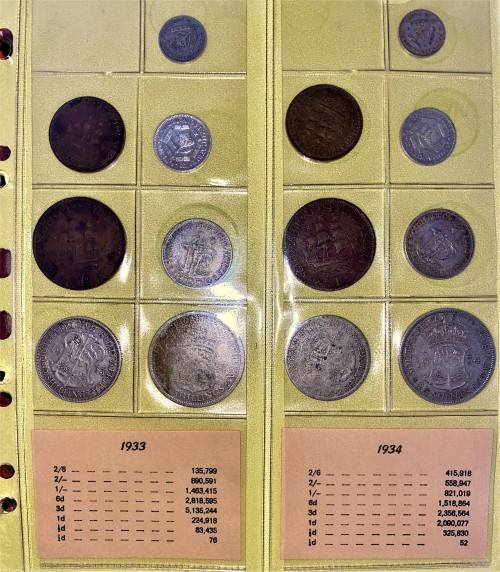 S A UNION COLLECTION 1923-1946 IN ORIGANAL BICKELS ALBUM NEAR COMPLETE ONLY 18 COINS MISSING