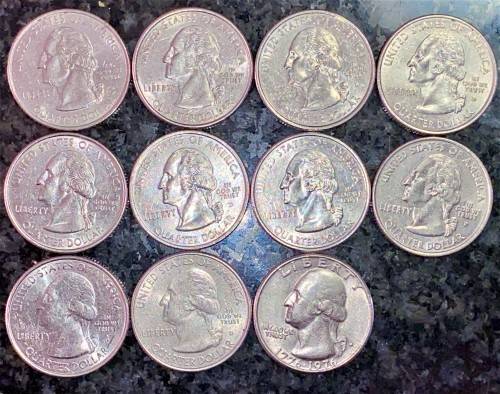 U S A - MIXED - IMPORTANT LANDMARKS - 50 STATES COLLECTION 1/4 DOLLAR LISTED FROM 1999(1 BID TAKE AL