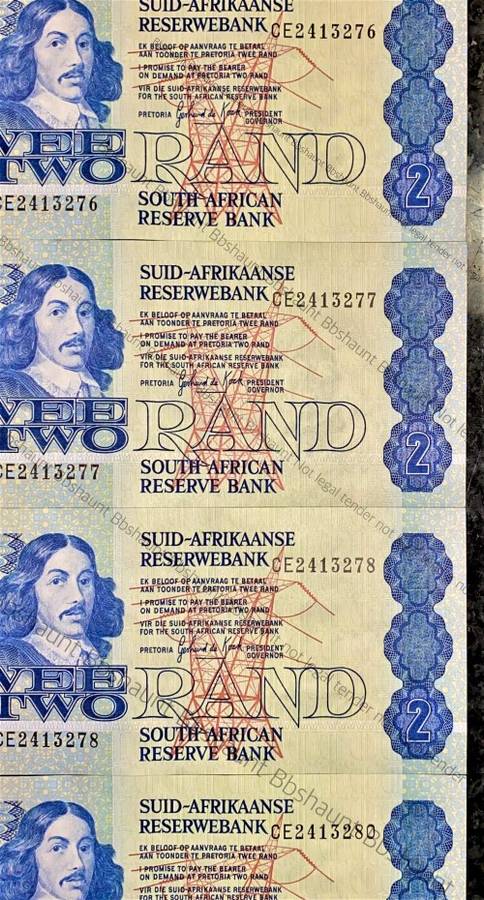 GPC DE KOCK R2 IN SEQUENCE CE2413276-278 & 280  UNC 3RD ISSUE 1984 (1 BID TAKES ALL)