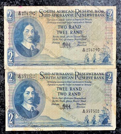 MH DE KOCK R2 -- B43 & B58 --1961--- 4TH ISSUE (1 BID TAKES ALL)