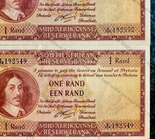 G.RISSIK R1 IN SEQ A124/ 192550-549 AUNC FIRST ISSUE 1962 E/A NOT EASY TO GET IN SEQ(1BID TAKES AL