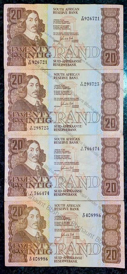 REPLACEMENT NOTES GPC DE KOCK R20 - Z17, Z21, Z55 & Z61 - THIRD ISSUE 1984 (1 BID TAKES ALL)