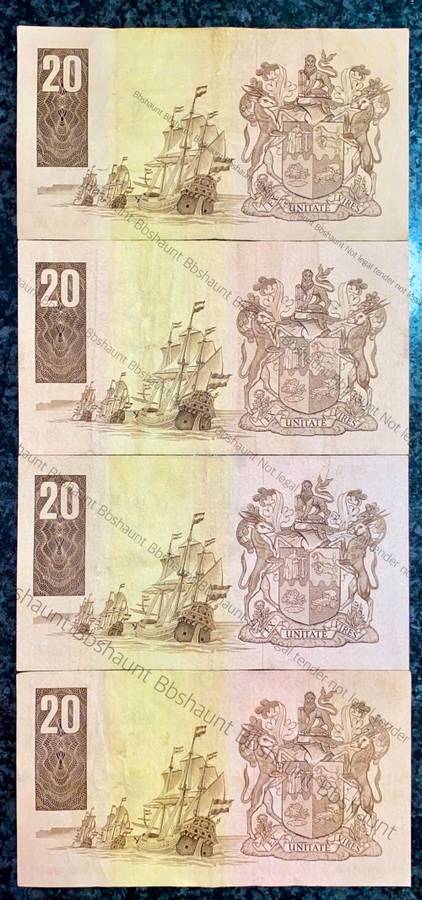 REPLACEMENT NOTES GPC DE KOCK R20 - Z17, Z21, Z55 & Z61 - THIRD ISSUE 1984 (1 BID TAKES ALL)
