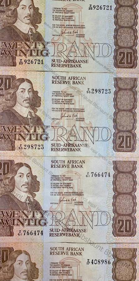 REPLACEMENT NOTES GPC DE KOCK R20 - Z17, Z21, Z55 & Z61 - THIRD ISSUE 1984 (1 BID TAKES ALL)